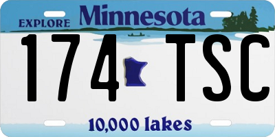 MN license plate 174TSC