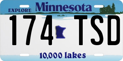 MN license plate 174TSD