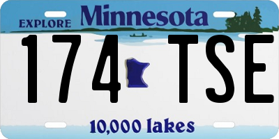 MN license plate 174TSE