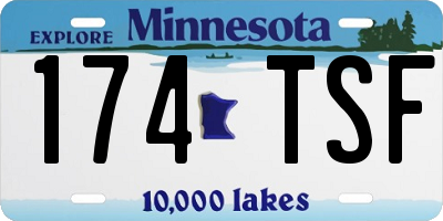 MN license plate 174TSF