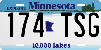 MN license plate 174TSG
