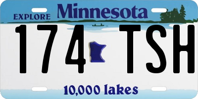 MN license plate 174TSH