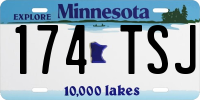 MN license plate 174TSJ