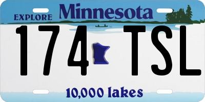 MN license plate 174TSL
