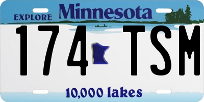 MN license plate 174TSM