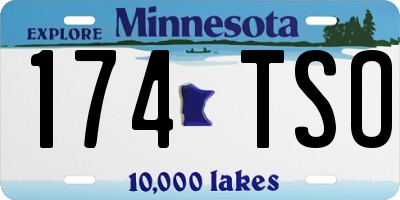 MN license plate 174TSO