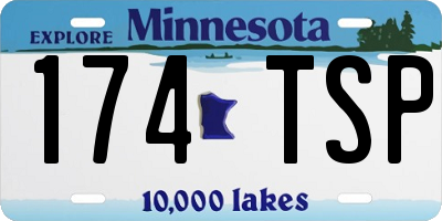 MN license plate 174TSP