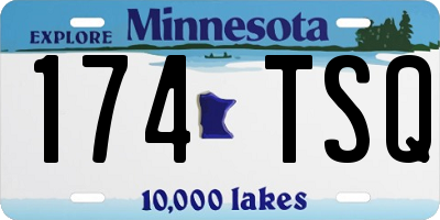 MN license plate 174TSQ