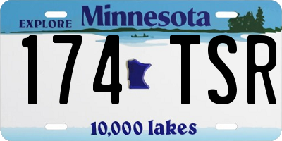MN license plate 174TSR