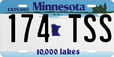 MN license plate 174TSS