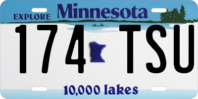 MN license plate 174TSU