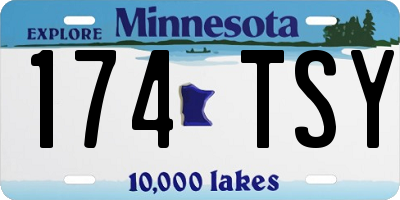 MN license plate 174TSY