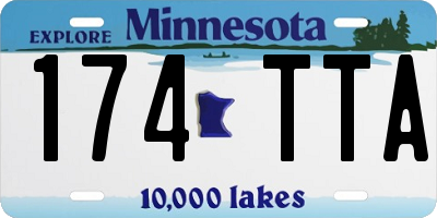 MN license plate 174TTA