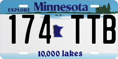 MN license plate 174TTB