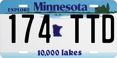 MN license plate 174TTD