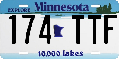 MN license plate 174TTF
