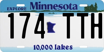 MN license plate 174TTH