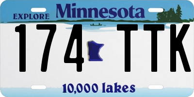 MN license plate 174TTK