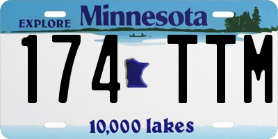 MN license plate 174TTM