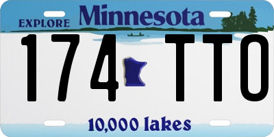 MN license plate 174TTO