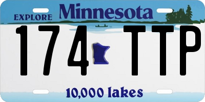 MN license plate 174TTP