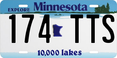 MN license plate 174TTS