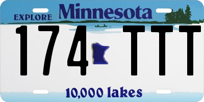 MN license plate 174TTT