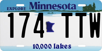 MN license plate 174TTW