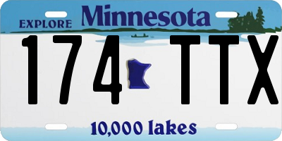 MN license plate 174TTX