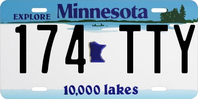 MN license plate 174TTY