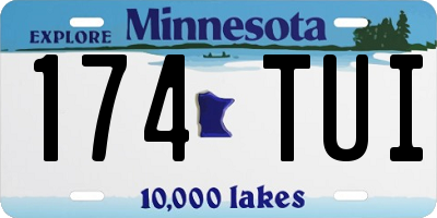 MN license plate 174TUI