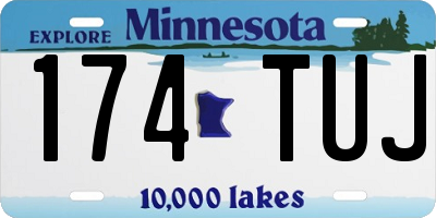 MN license plate 174TUJ