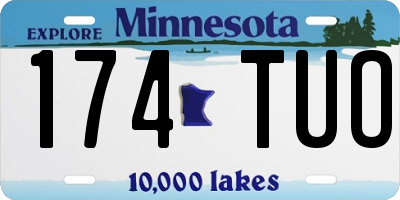 MN license plate 174TUO