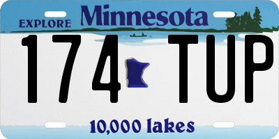 MN license plate 174TUP