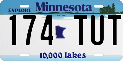 MN license plate 174TUT