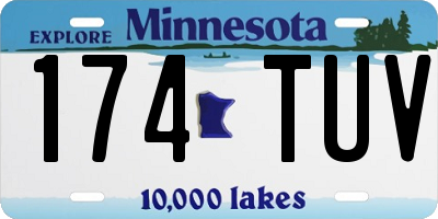 MN license plate 174TUV