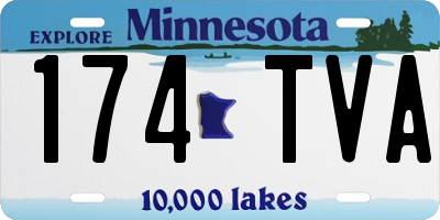 MN license plate 174TVA
