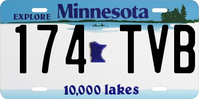 MN license plate 174TVB