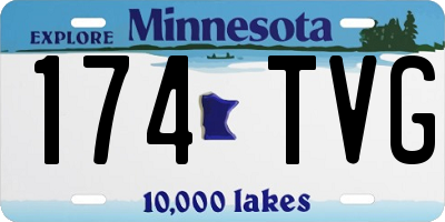MN license plate 174TVG