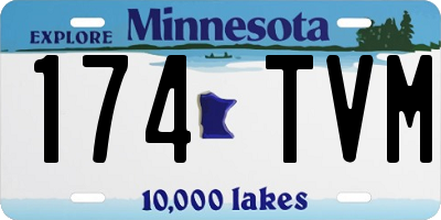 MN license plate 174TVM