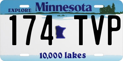 MN license plate 174TVP