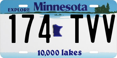 MN license plate 174TVV