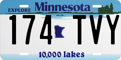 MN license plate 174TVY