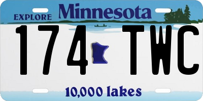 MN license plate 174TWC