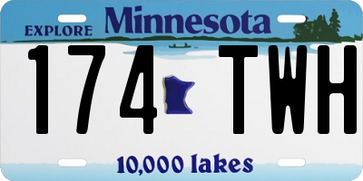 MN license plate 174TWH