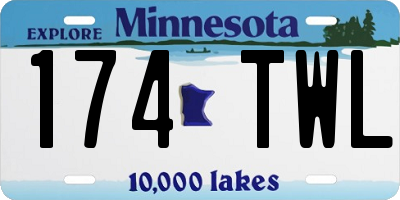 MN license plate 174TWL