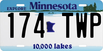 MN license plate 174TWP
