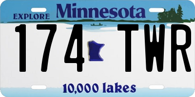 MN license plate 174TWR