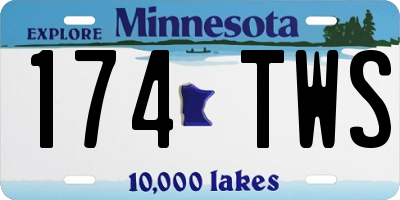 MN license plate 174TWS