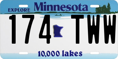 MN license plate 174TWW